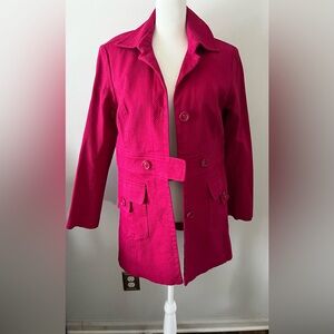 Bandolino Pink Textured Button-Front Coat